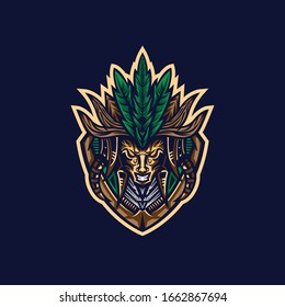 Tribe tribal mascot logo. Vector illustration