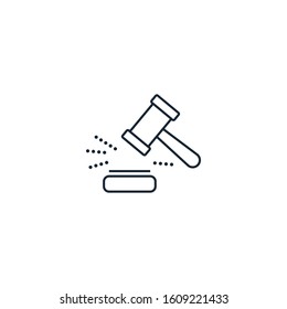 tribunal creative icon. From War icons collection. Isolated tribunal sign on white background