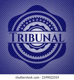 Tribunal con textura de denim. Ilustración vectorial. Detallado. 