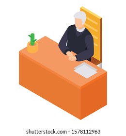 Tribunal judge icon. Isometric of tribunal judge vector icon for web design isolated on white background
