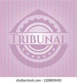 Tribunal pink emblem
