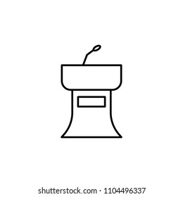 tribune icon. Element of web icon for mobile concept and web apps. Thin line tribune icon can be used for web and mobile. Premium icon on white background