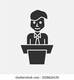Tribune icon illustration isolated vector sign symbol
