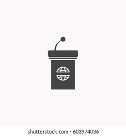 Tribune icon illustration isolated vector sign symbol