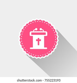 Tribune icon with long shadow