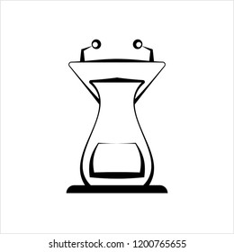 Tribune Icon, Podium, Dias Vector Art Illustration