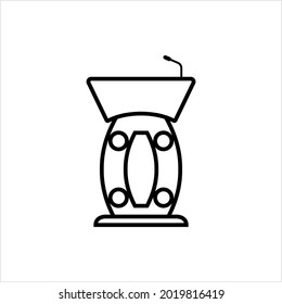 Tribune Icon, Podium, Dias Vector Art Illustration