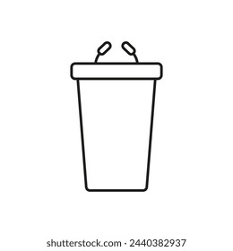 Tribune icon. Podium. Vector. Line style.