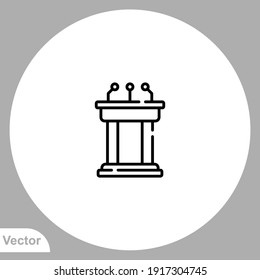 Tribune icon sign vector. Symbol, logo illustration for web and mobile.