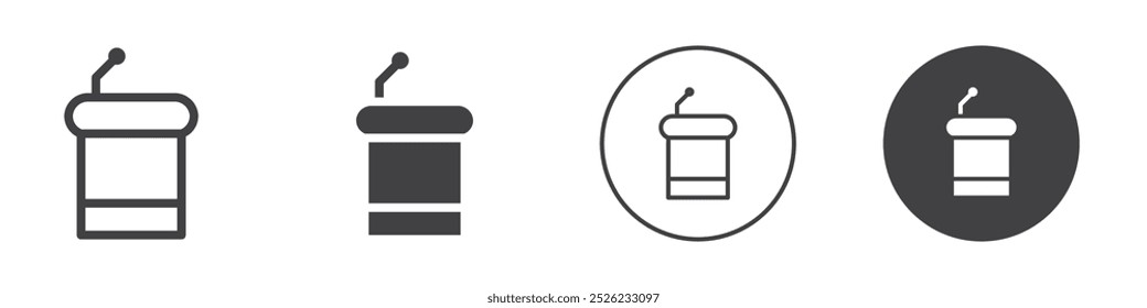 Icono de Tribune Logotipo de Vector de contorno simple