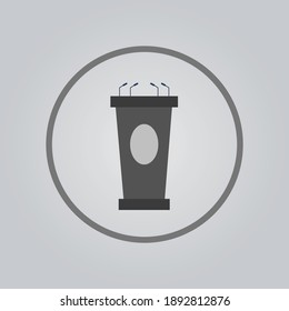 tribune icon, for speeches in circle, politics, speech vector illustration
