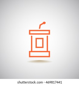  Tribune icon Vector. 