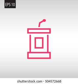  Tribune icon Vector. 
