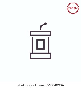  Tribune icon Vector. 