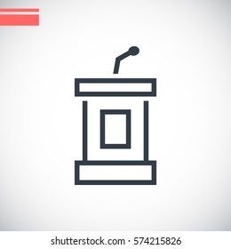 Tribune icon Vector. 
