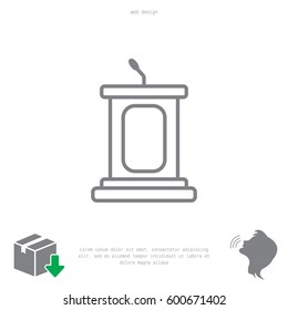 tribune icon. vector illustration 