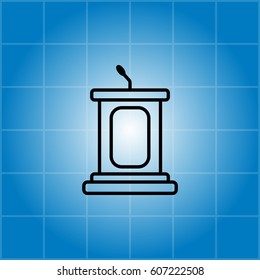tribune icon. vector illustration 
