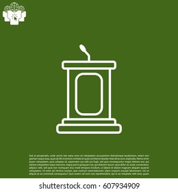 tribune icon. vector illustration 