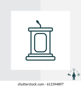 tribune icon. vector illustration 