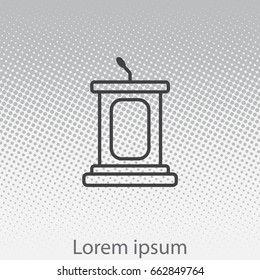 tribune icon. vector illustration 