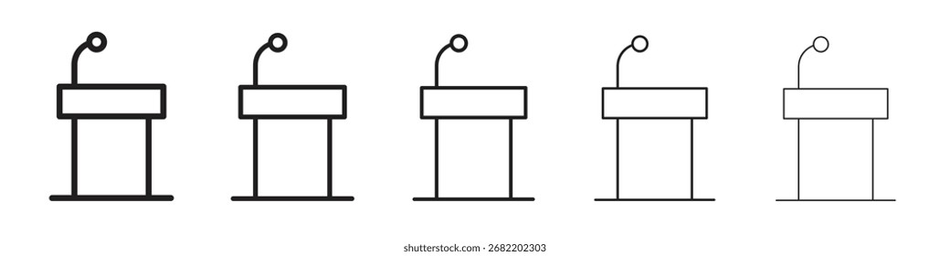 Tribüne, Symbol, Vektorgrafik einzeln