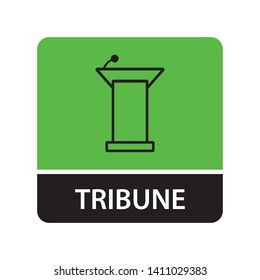 Tribune icon for web and mobile