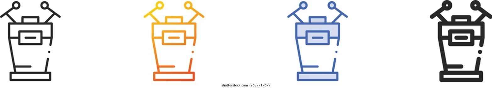 tribune icon.Thin Linear, Gradient, Blue Stroke and bold Style Design Isolated On White Background