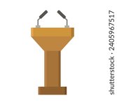 Tribune illustrated on white background