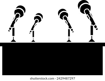 tribune illustration microphone silhouette debate logo speech icon public outline conference audience speaker lecture podium presentation communication stand shape of speaker vector graphic background