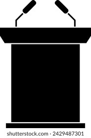 tribune illustration microphone silhouette debate logo speech icon public outline conference audience speaker lecture podium presentation communication stand shape of speaker vector graphic background