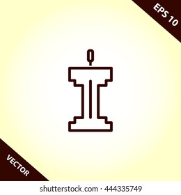 tribune line icon