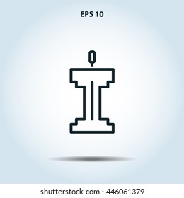 tribune line icon