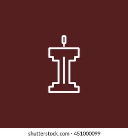 tribune line icon