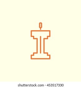 tribune line icon