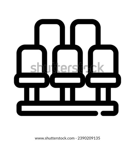 Tribune Line Icon - Single Icon, Vector