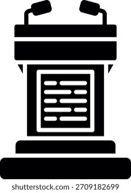 Tribune New Creative Icon Design Vektor