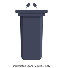 Tribune podium icon cartoon vector. Orator speech place. Election rostrum