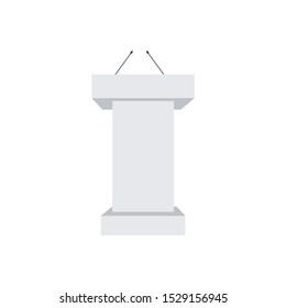 Tribune podium speech stand. Podium orator pulpit presentation