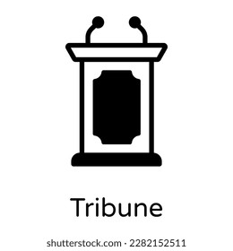 Tribune a speech dias solid icon 