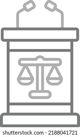 Icono de vector de tribune. Se puede usar para imprimir, móviles y aplicaciones web.
