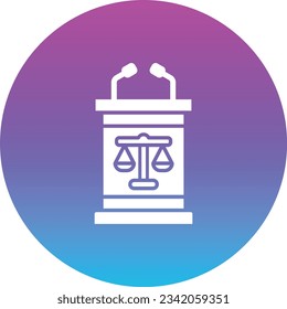 Icono de vector de tribune. Se puede usar para imprimir, móviles y aplicaciones web.