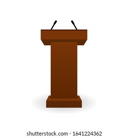 Tribune vector icon. Cartoon vector icon isolated on white background tribune.
