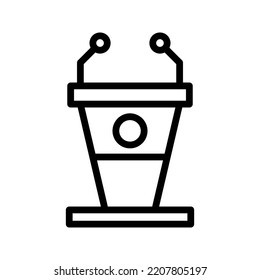 Tribune vector icon color editable