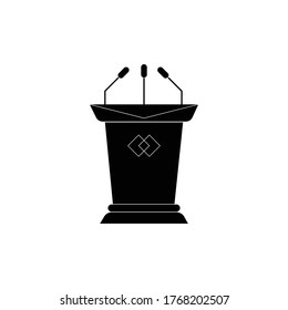 Icono del vector del tribune, ilustración del vector