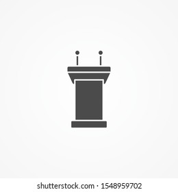 Tribune vector icon sign symbol