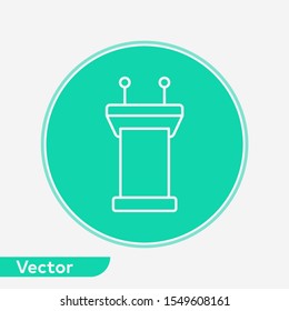 Tribune vector icon sign symbol