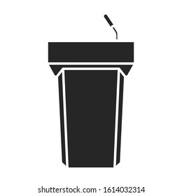Tribune vector icon.Black vector icon isolated on white background tribune .