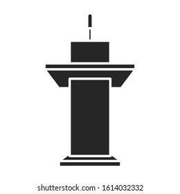 Tribune vector icon.Black vector icon isolated on white background tribune .