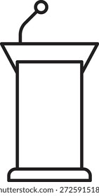 Design de ícone de linha de vetor do Tribune