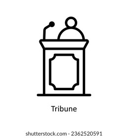 Tribune vector  outline Icon Design illustration. Event Management Symbol on White background EPS 10 File
